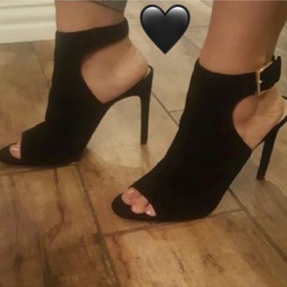 Tory Burch 'Brittania' Peep Toe Suede Bootie, black, size 9 - Picture 16 of 16